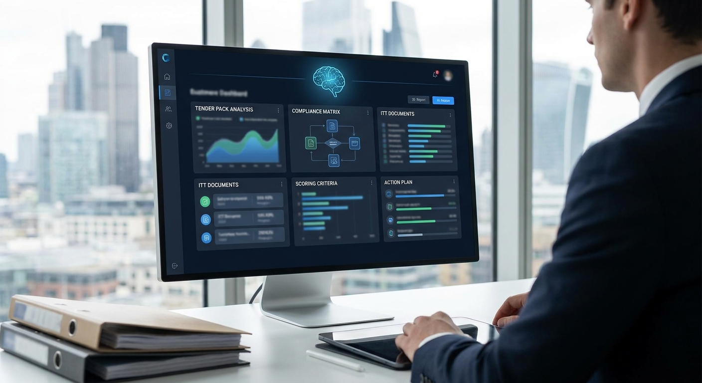 AI tender pack analysis turning ITT documents into compliance matrix and action plan