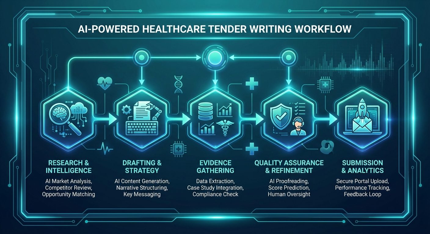 AI tender writing workflow for healthcare bids