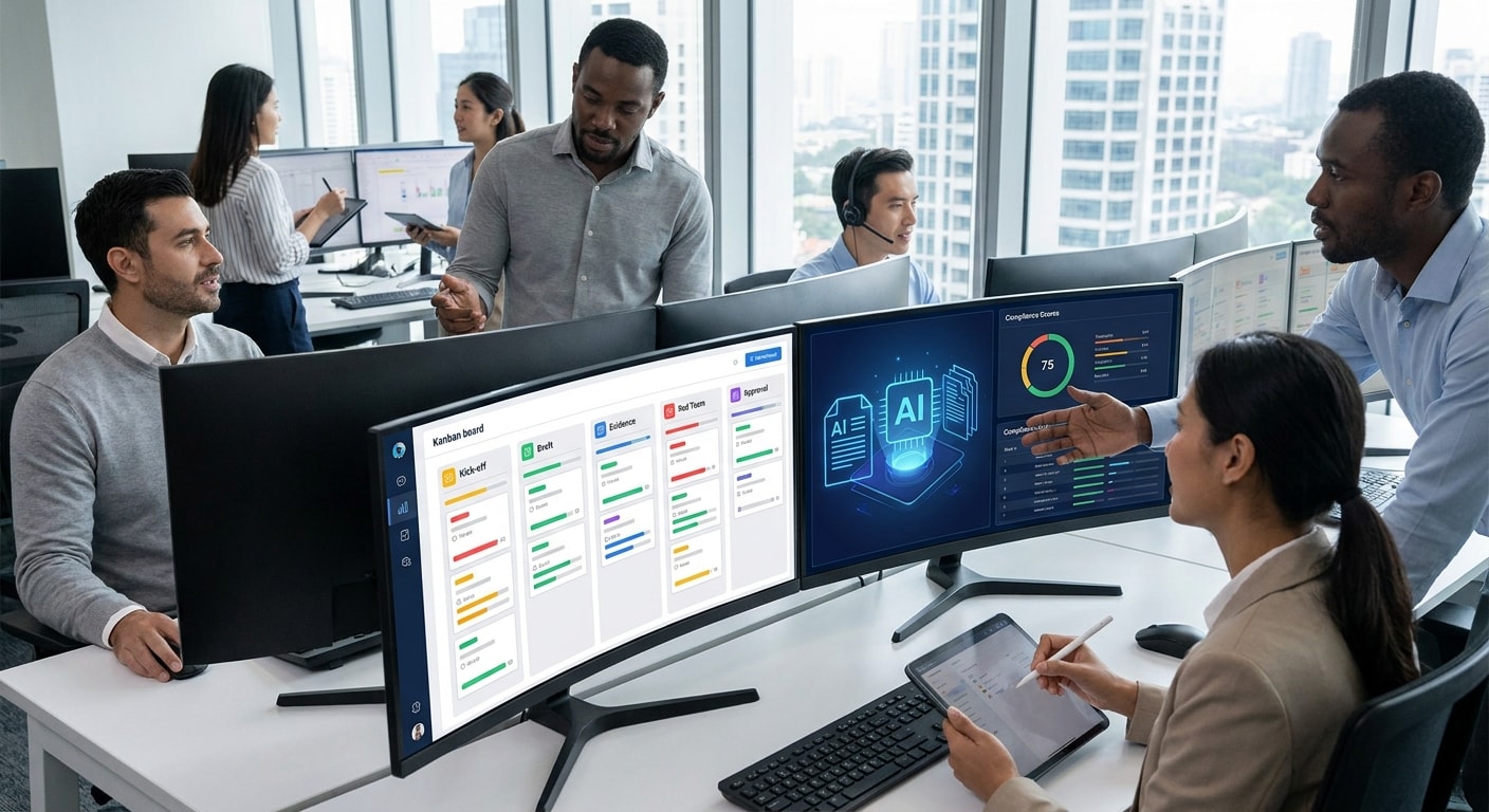 AI-assisted bid workflow with kick-off controls, drafting, evidence review, red team scoring and final human approval