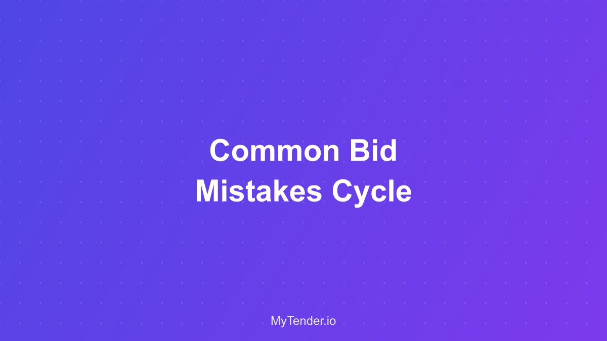 Common Bid Mistakes