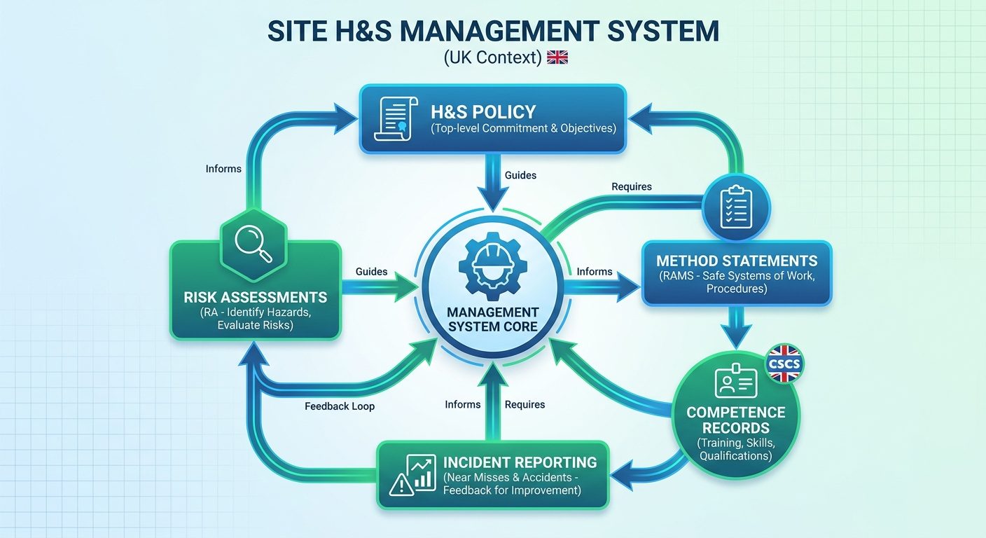 Health and safety management system diagram
