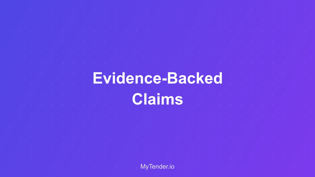 A detailed view of a response section showing evidence-backed claims