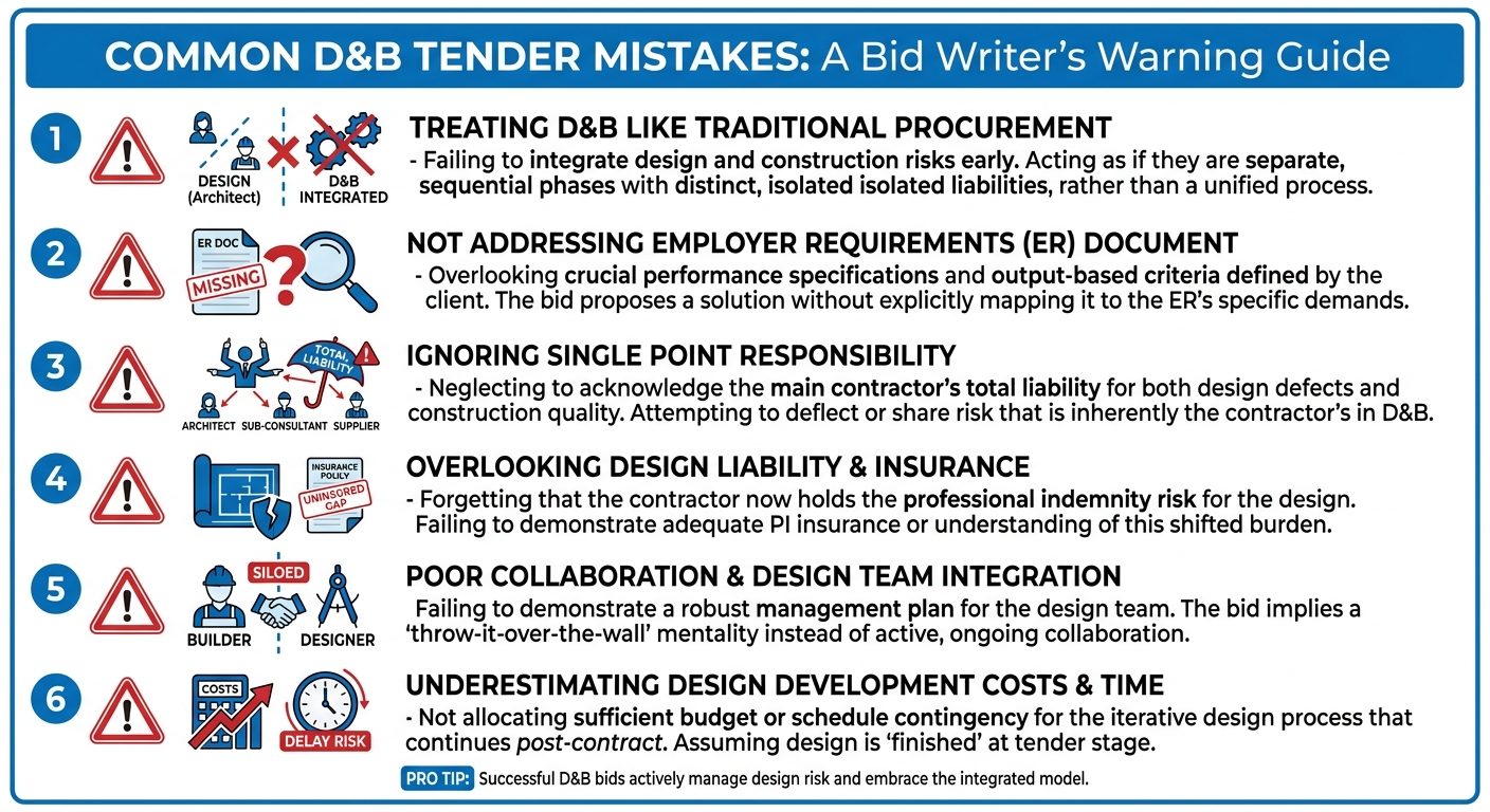 Common mistakes in Design and Build tender responses