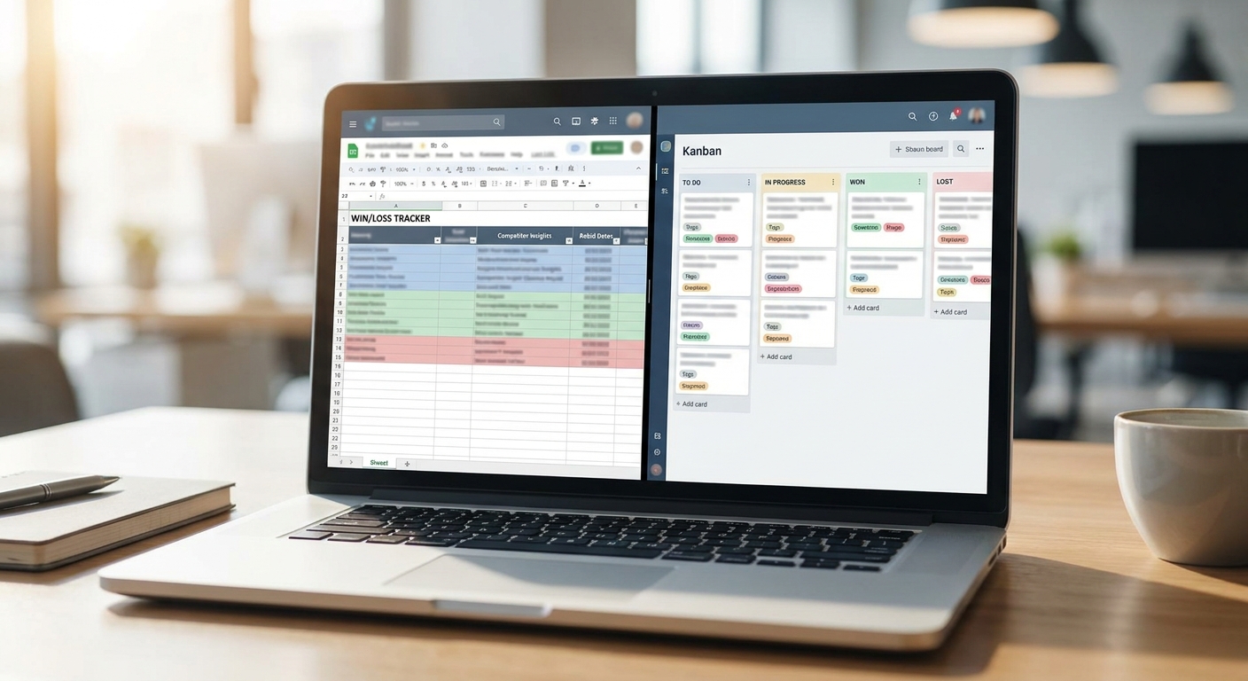 Structured win loss tracker for contract award notices and competitor insights