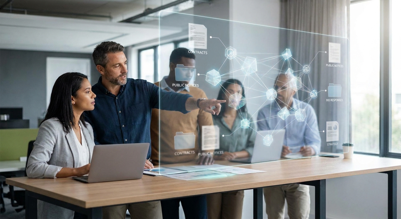 AI bid library connecting contract close-out evidence to future tender responses