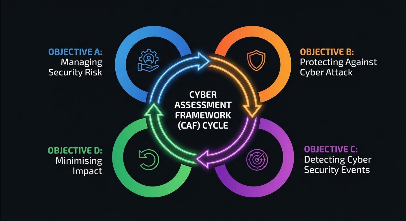 Cyber Assessment Framework four objectives mapped to tender response sections