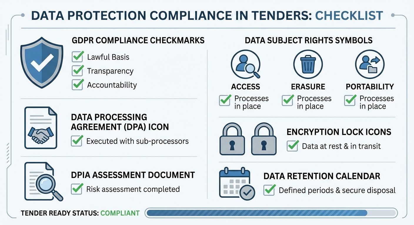 Data protection compliance checklist for tender responses