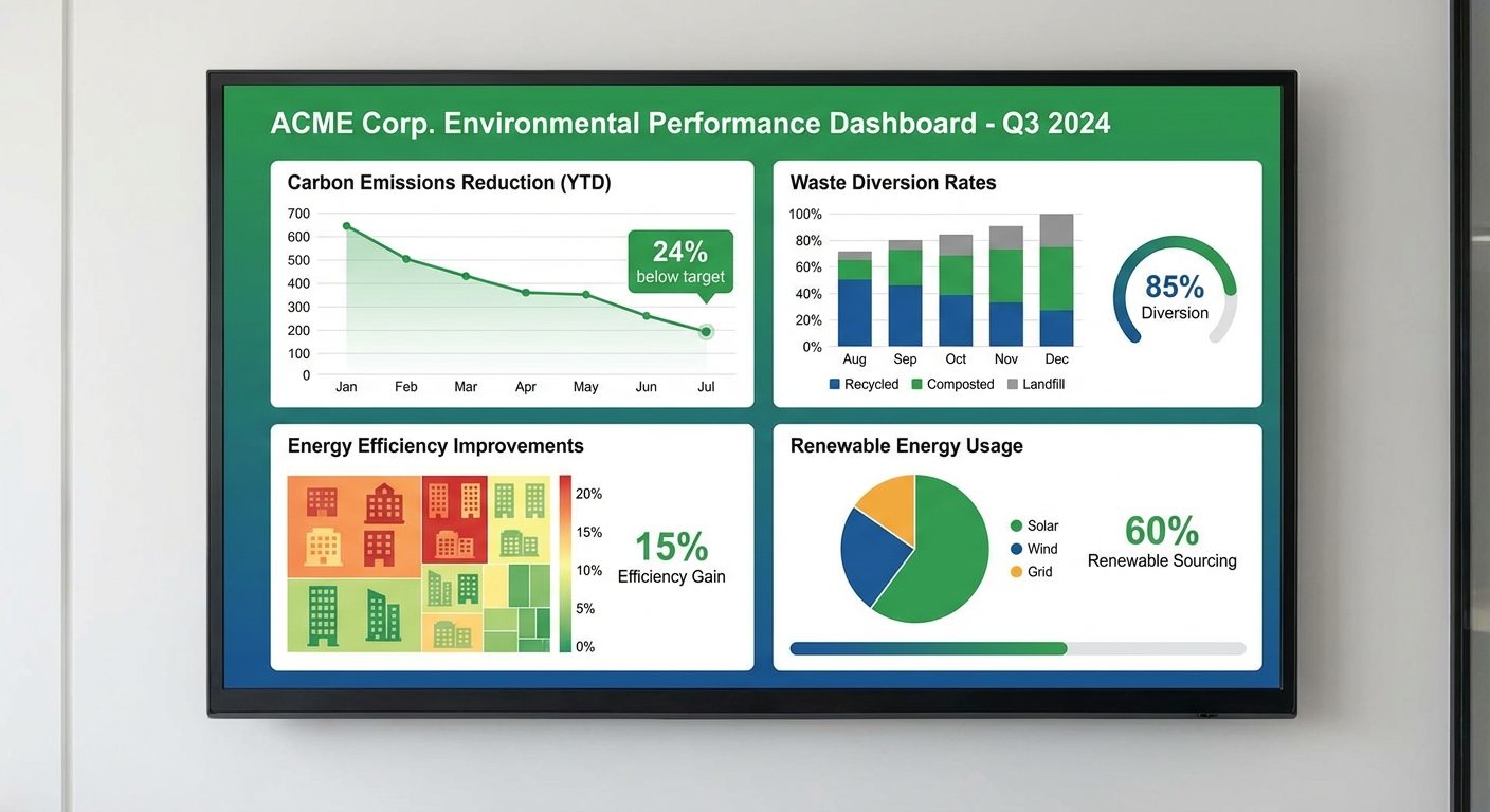 Environmental performance metrics dashboard