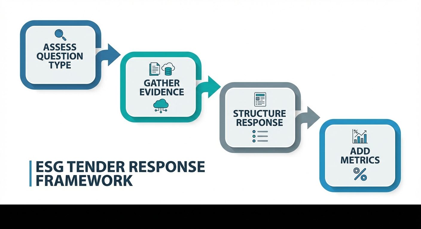 Framework diagram for responding to different ESG question types