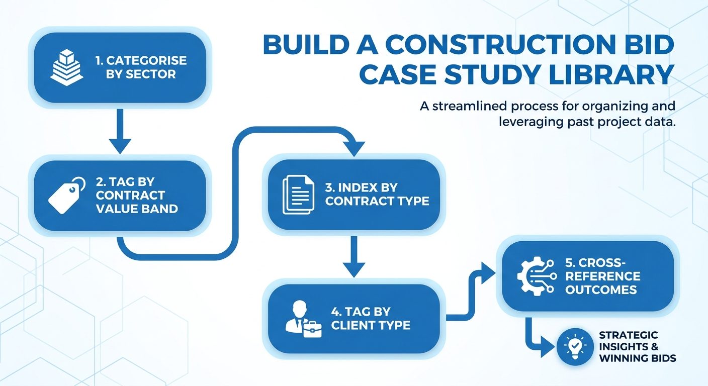 Building a construction bid case study library