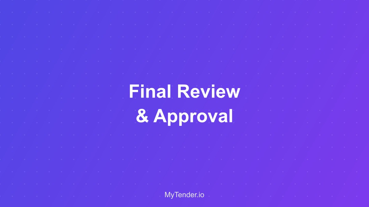 Final review and approval workflow