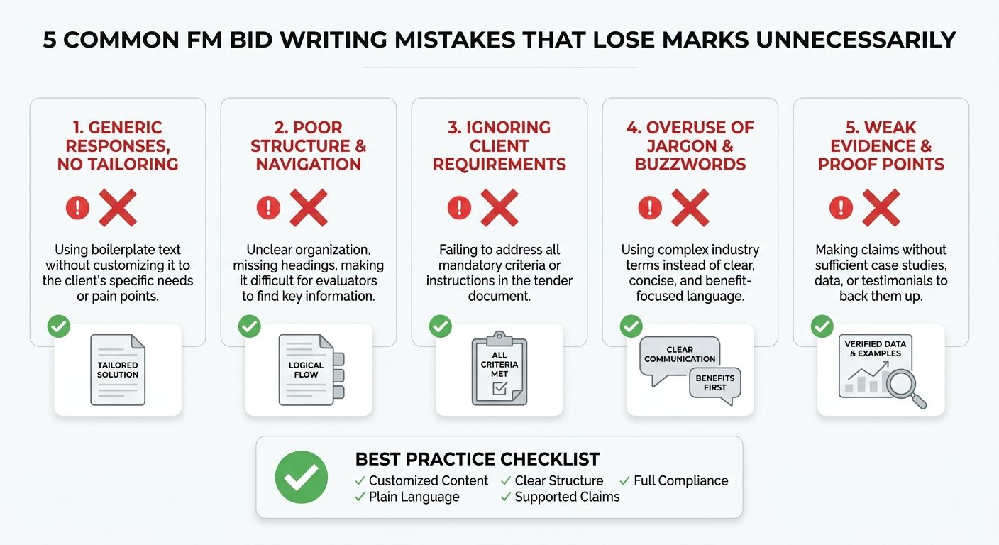Five common FM bid mistakes that lose marks unnecessarily