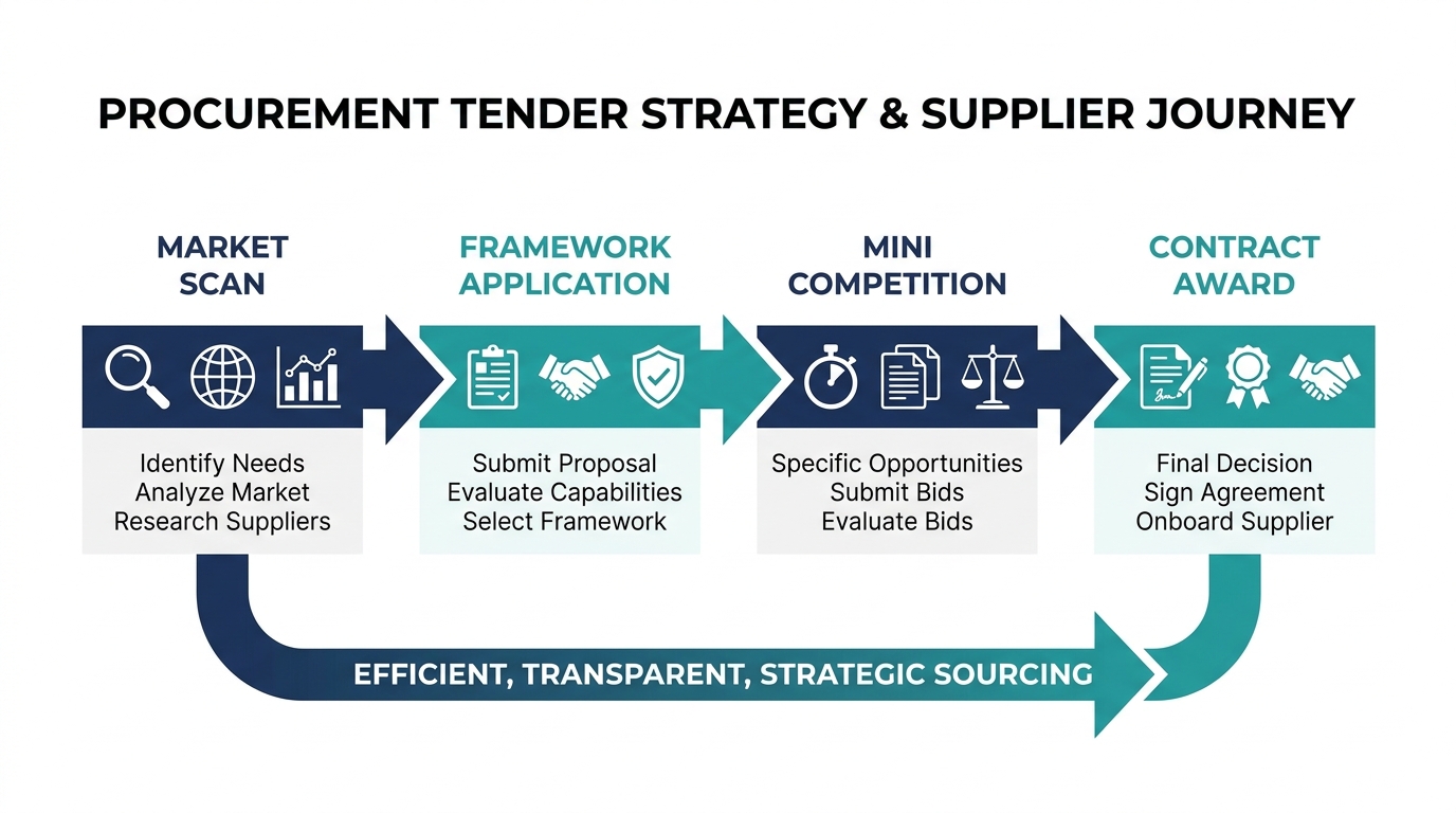 Supplier journey through framework agreements, DPS and mini competitions