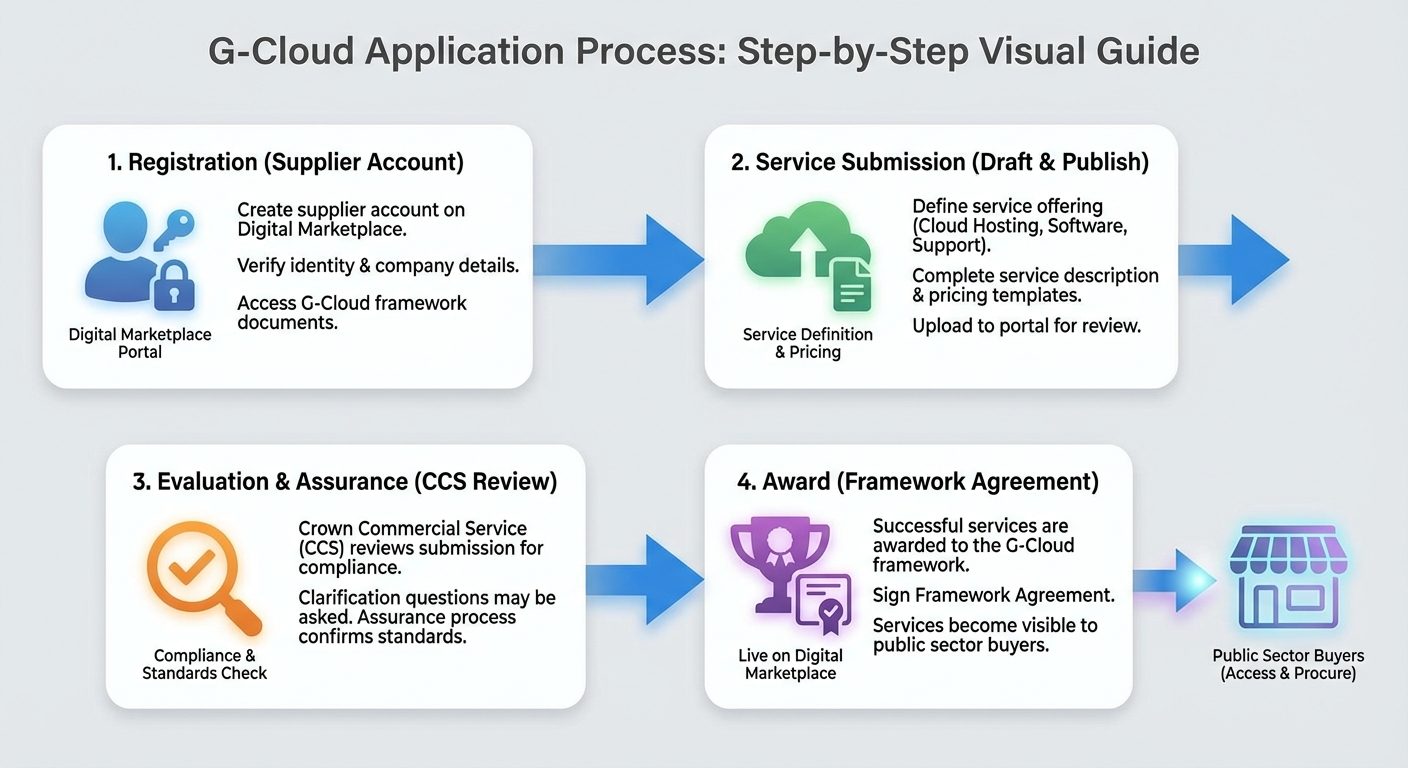 Step-by-step G-Cloud application and listing process