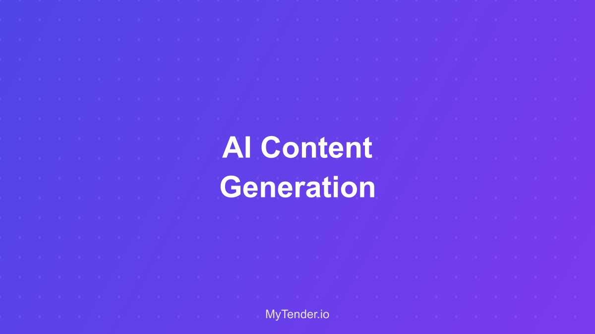 MyTender platform generating a compliant and compelling response
