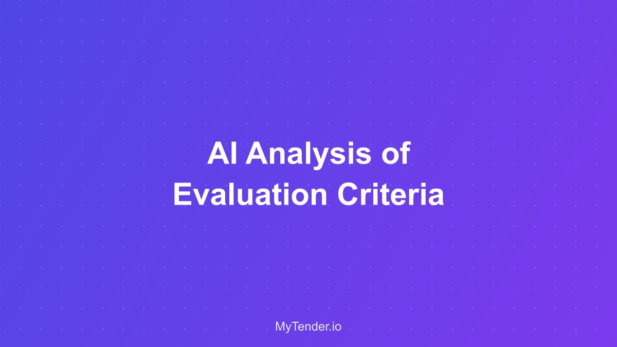 AI-powered analysis of tender evaluation criteria