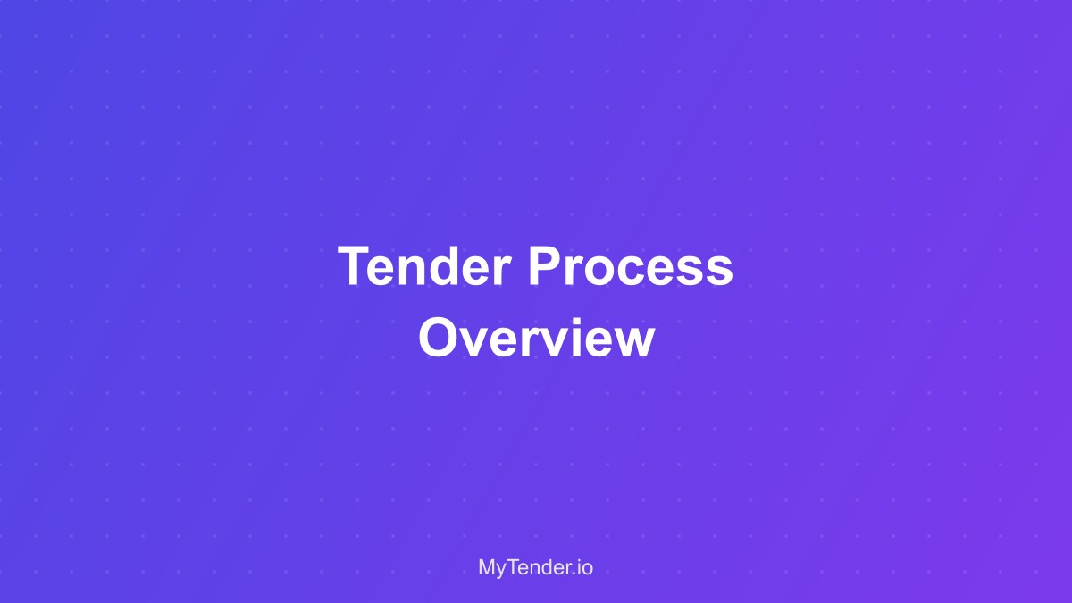 Overview of the tender writing process from start to finish