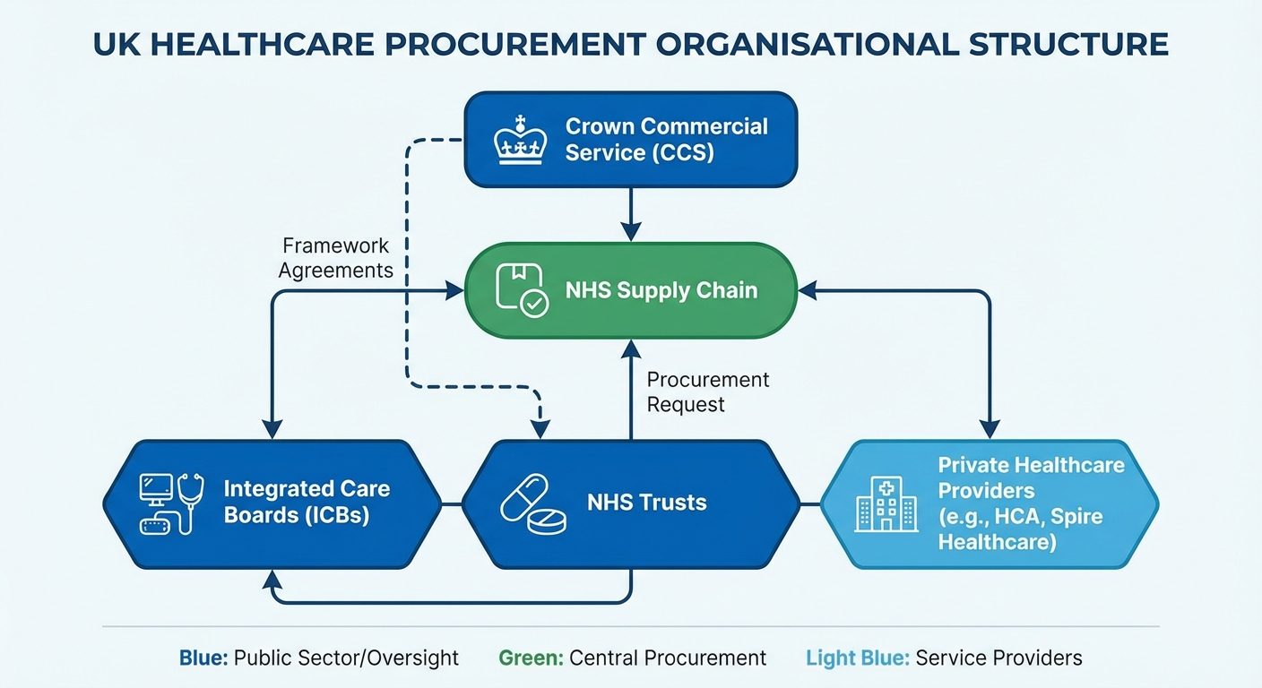 Healthcare procurement organisational structure diagram