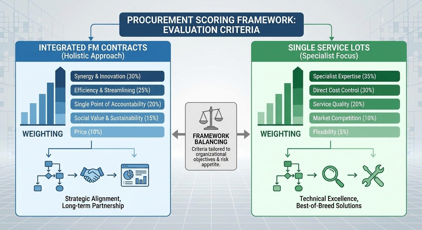 FM tender evaluation scoring criteria