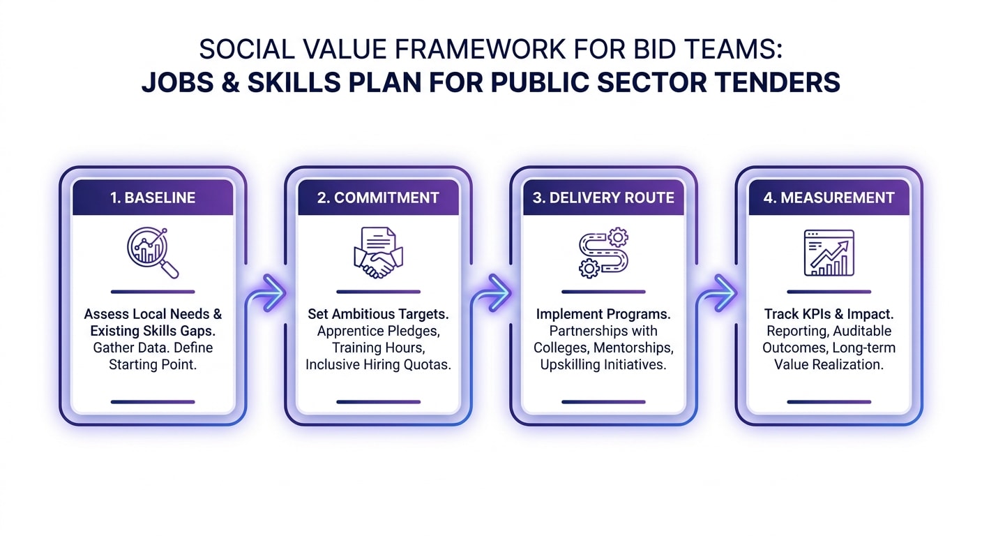 A four-part framework for writing jobs and skills commitments in tender responses