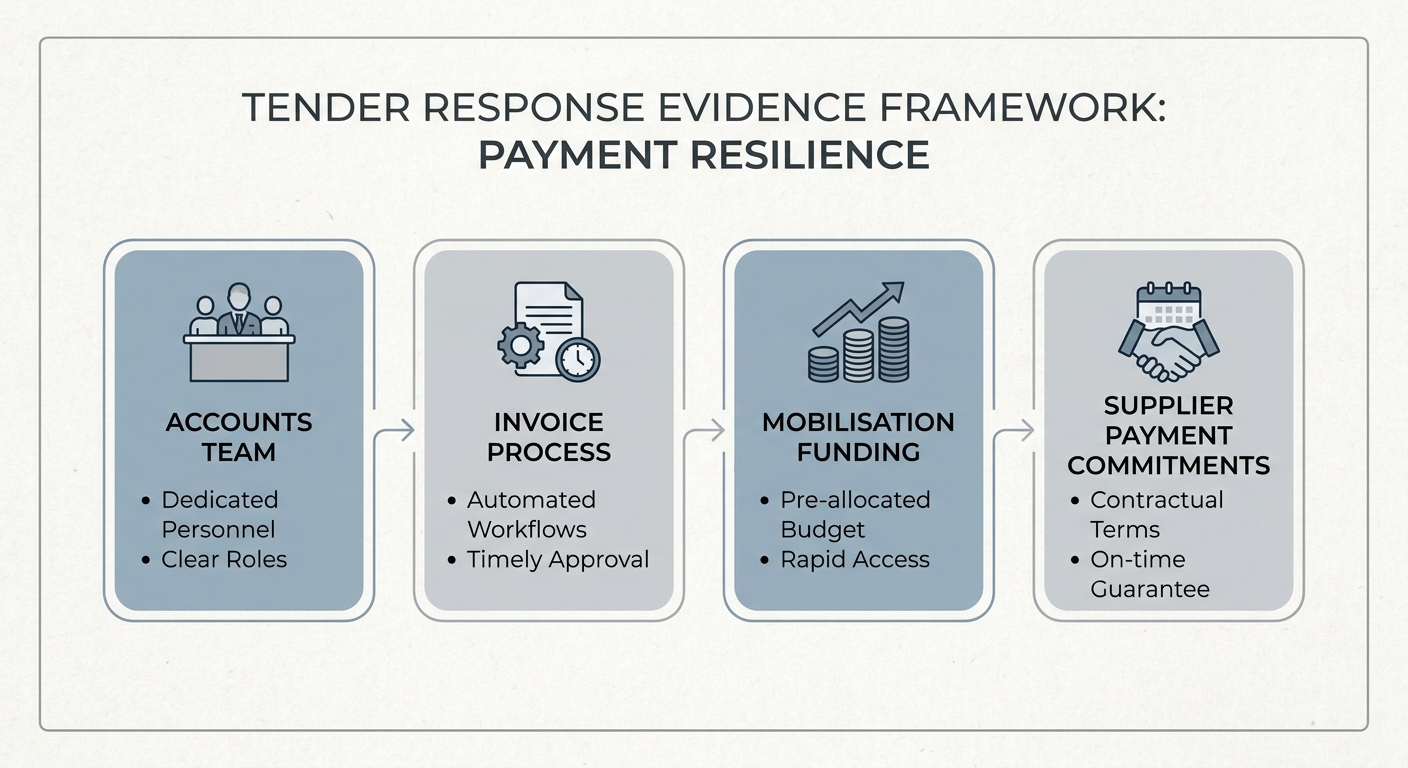 Evidence framework for proving payment resilience in tender responses
