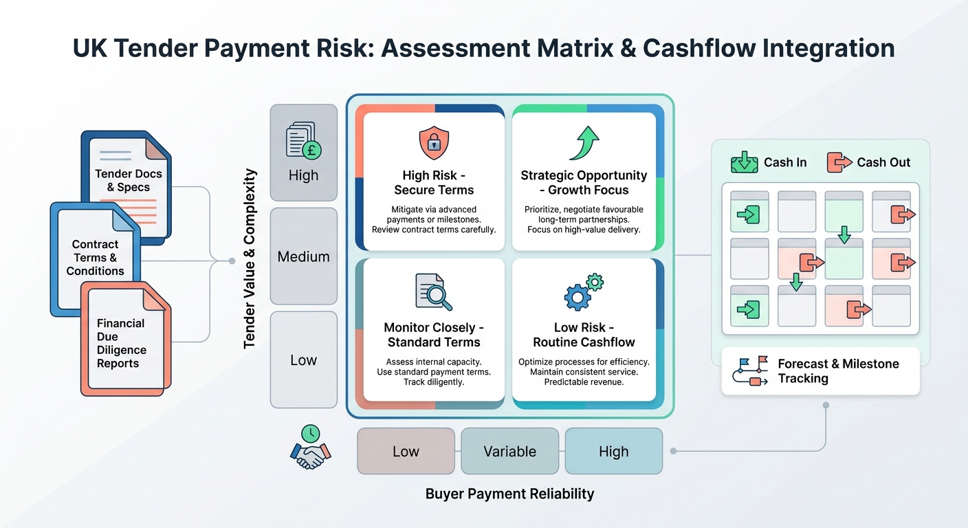 Payment risk assessment matrix for reviewing tender documents before bidding