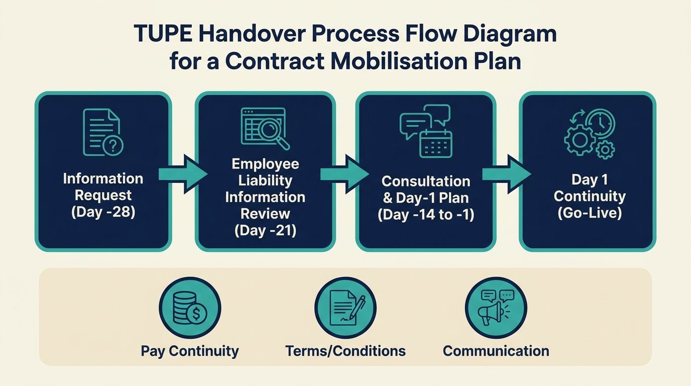 TUPE handover process from information request to Day 1 continuity