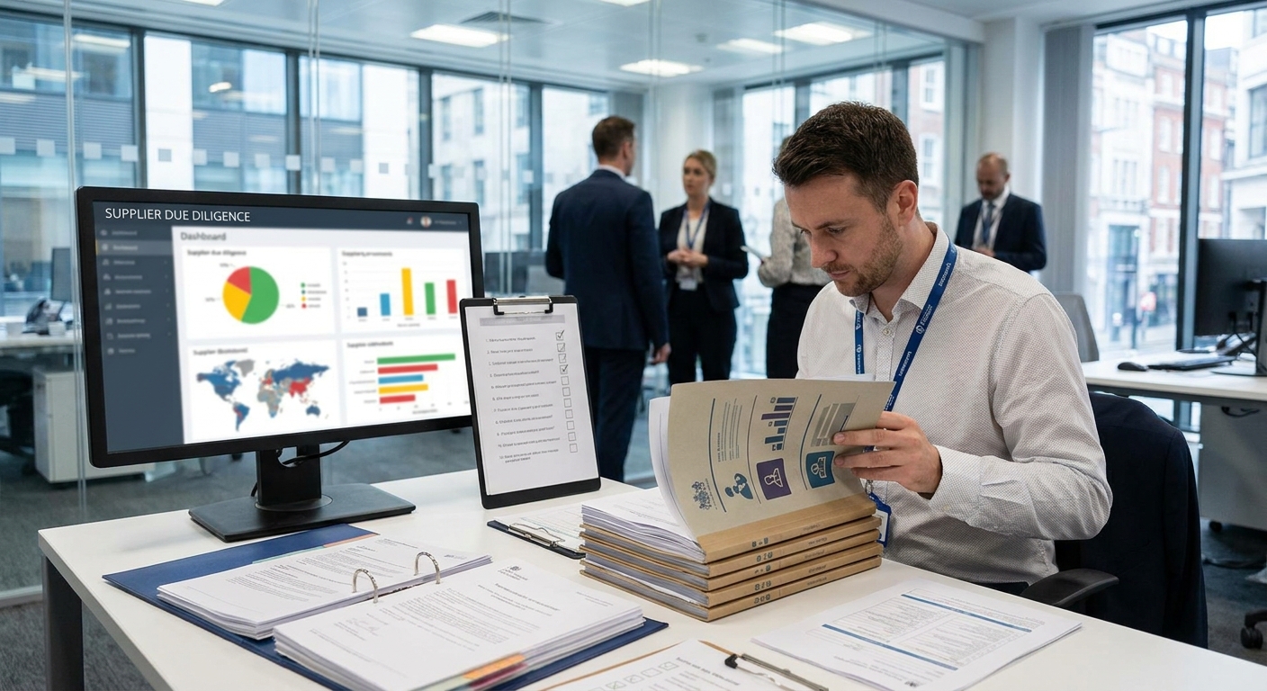 Supplier audit evidence dashboard for modern slavery tender response controls