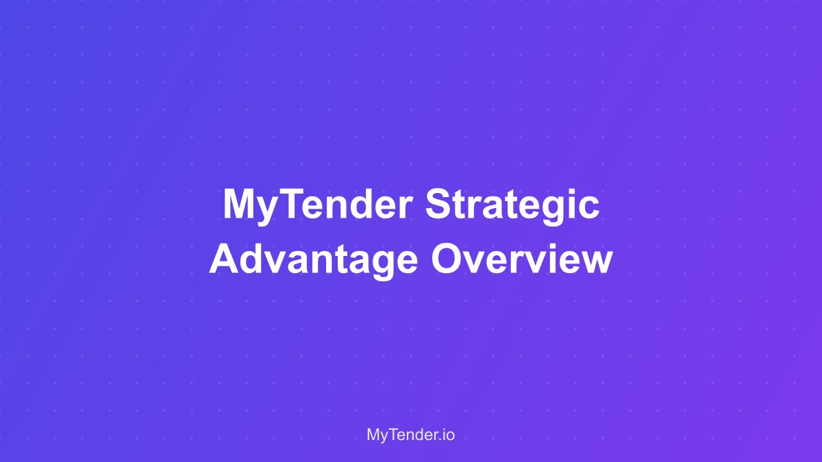 MyTender Strategic Advantage