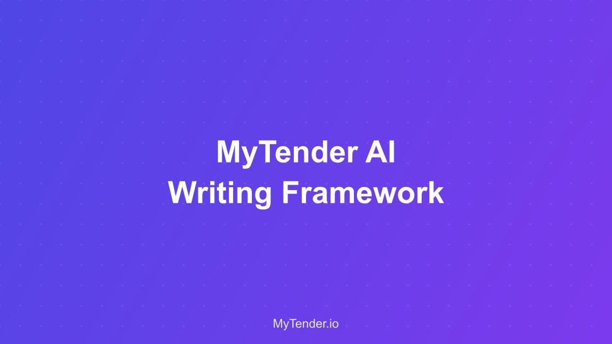 MyTender AI writing framework visualization