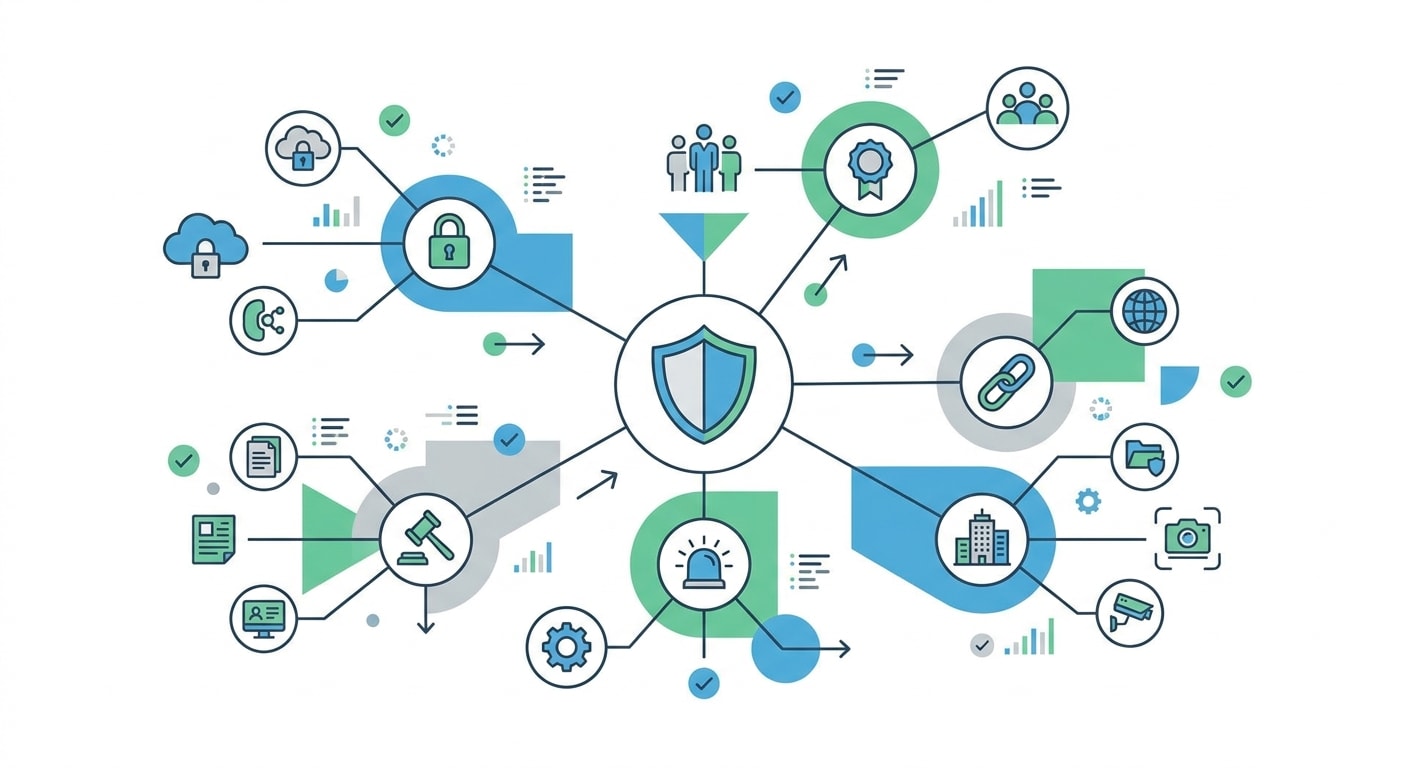 Evidence map for national security procurement responses covering data, people, supply chain, premises, incident response and governance