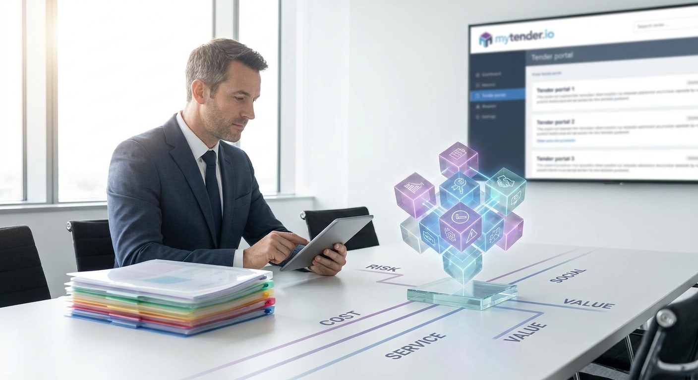 Procurement evaluator comparing cost transparency, service quality and long term value