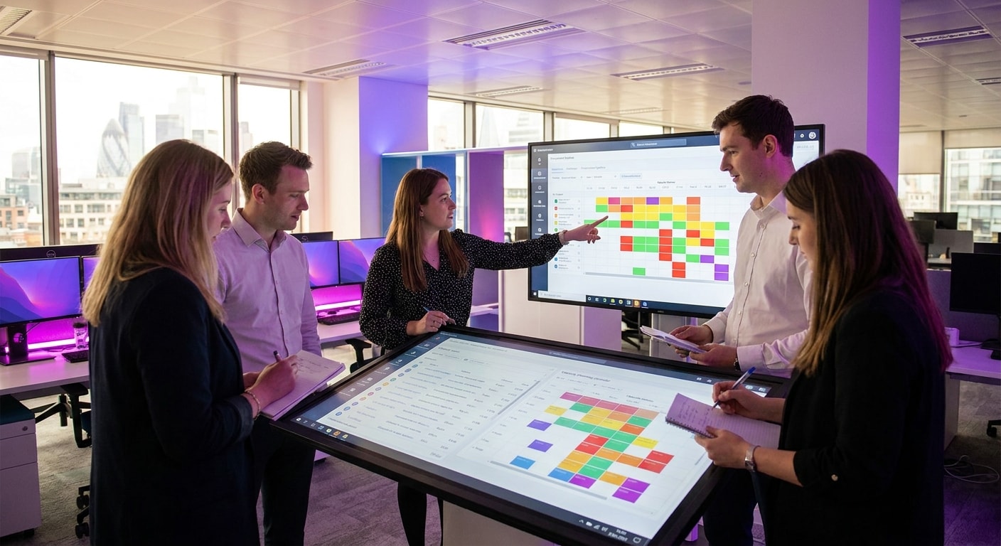 Bid pipeline dashboard showing early procurement notices, capacity planning and tender deadlines