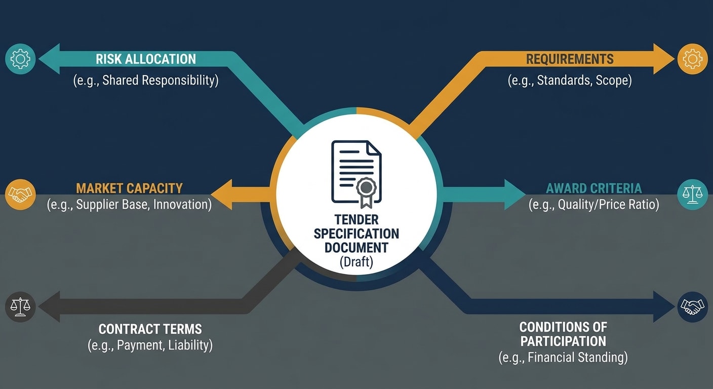 Specification influence areas for supplier market engagement strategy