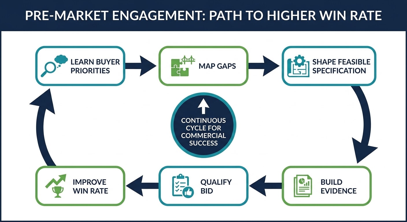 Pre-market engagement to higher win rate strategy loop