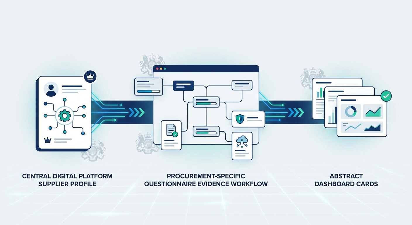 Central Digital Platform supplier profile feeding into a PSQ evidence workflow