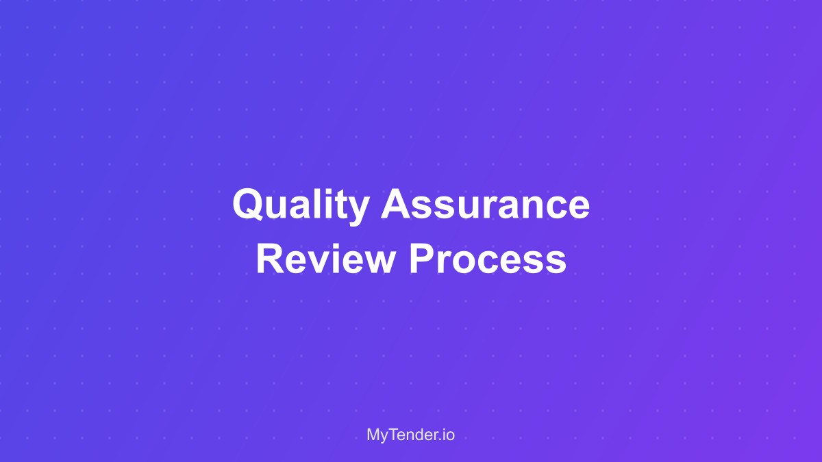 Quality assurance review process