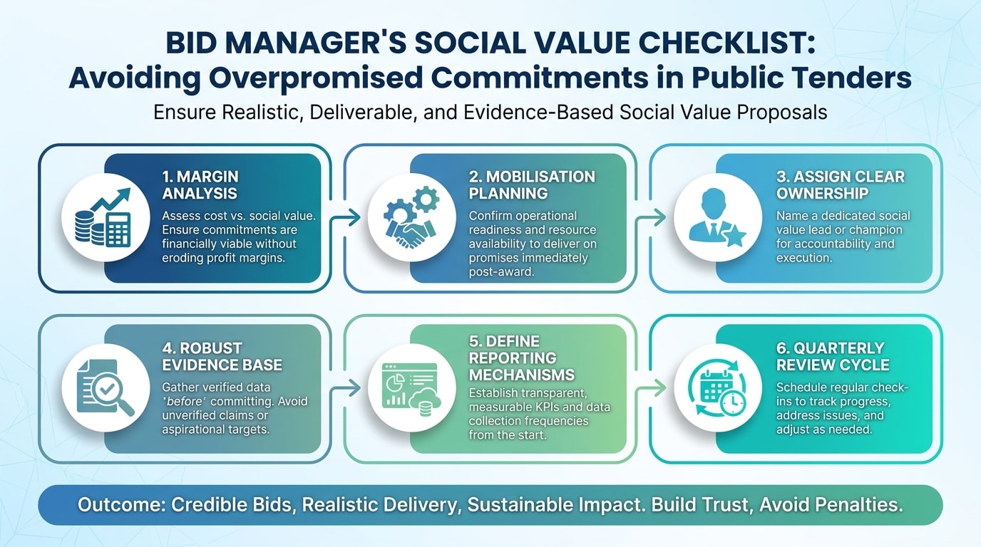 Checklist for avoiding overpromised social value commitments in tenders