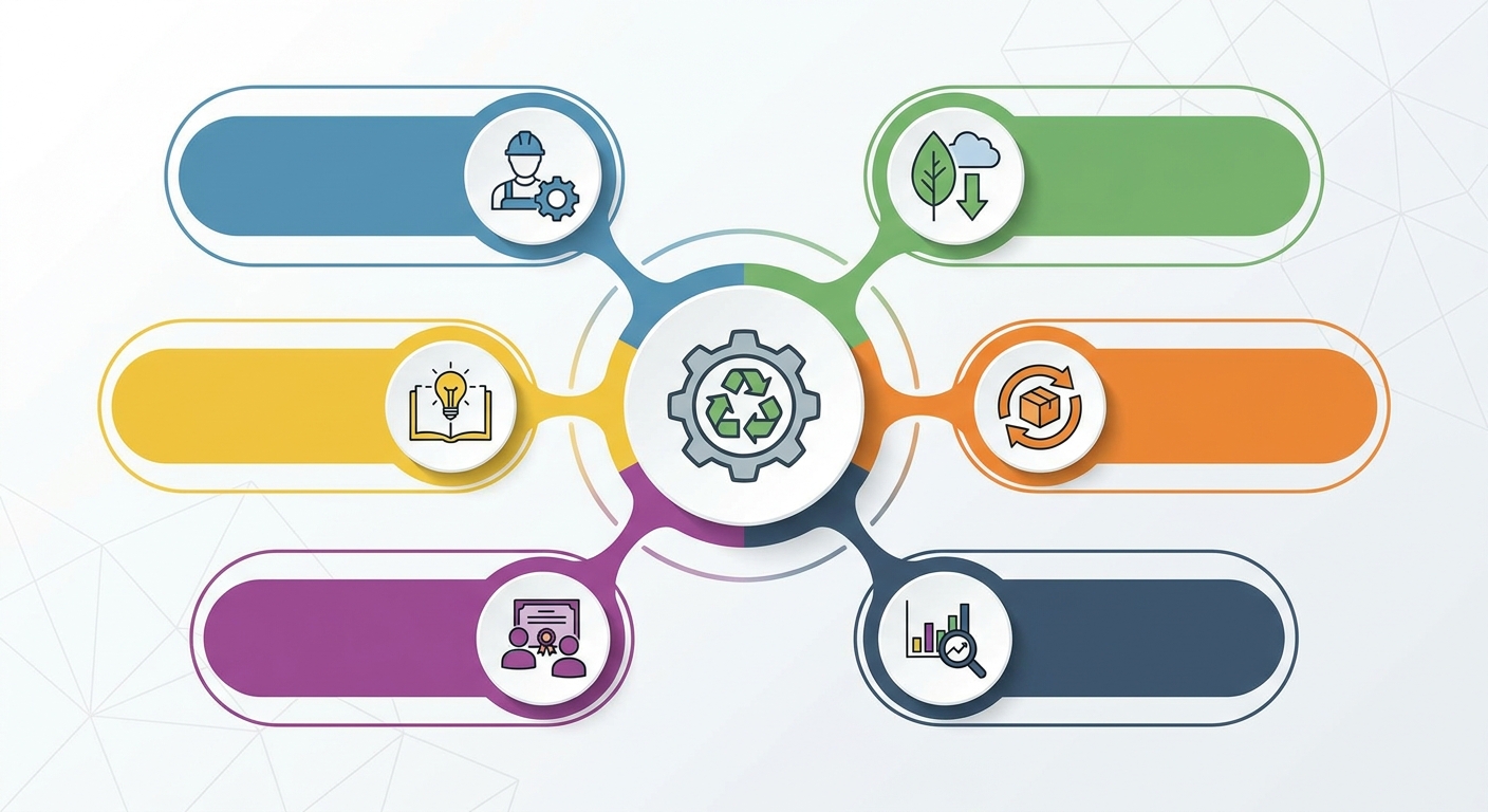 Framework diagram showing the social value themes councils reward in waste tenders