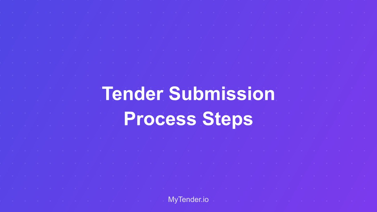 Tender submission process steps