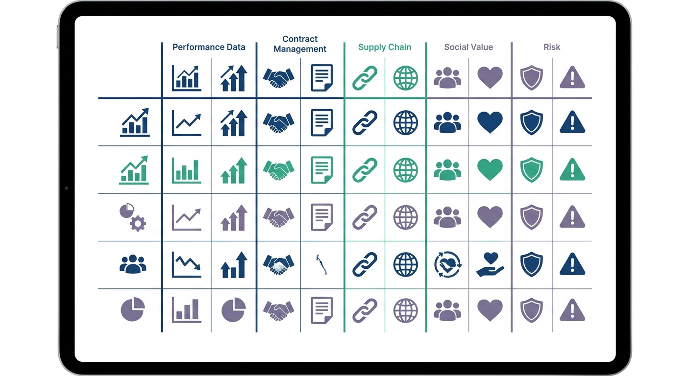 Framework matrix for supplier performance evidence in public sector tenders