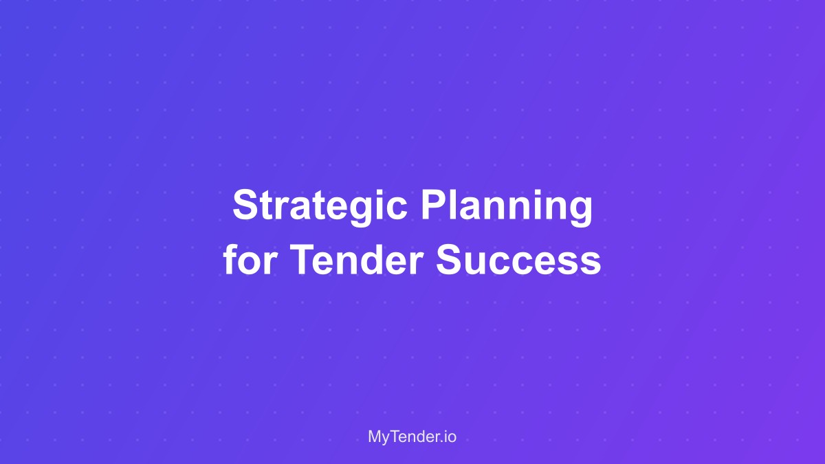 Strategic planning session for tender success