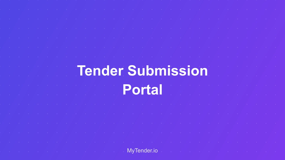 Tender submission portal with upload progress