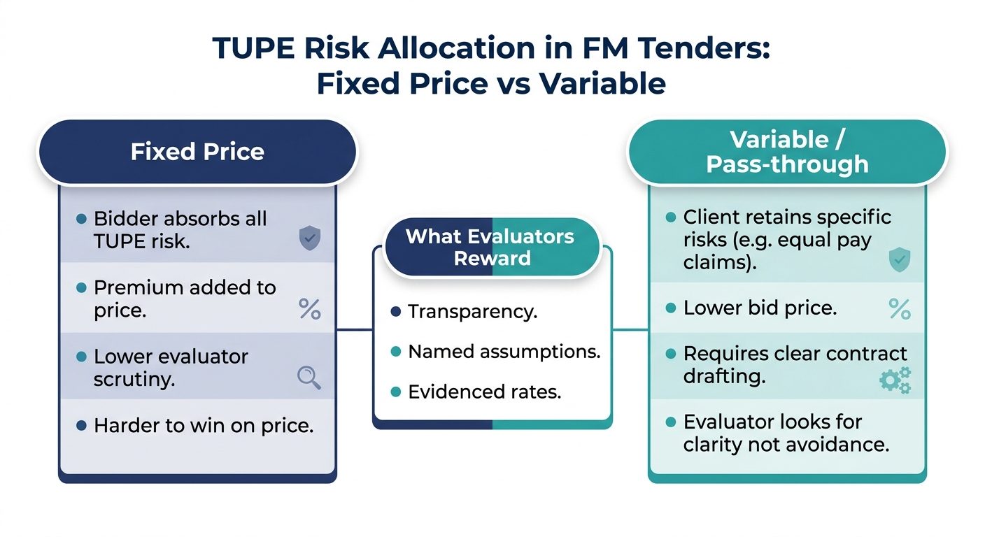 TUPE risk allocation: fixed price vs variable in FM tenders