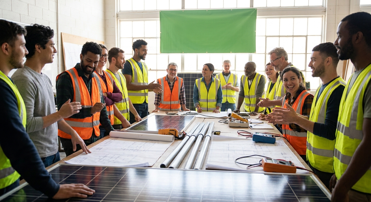 Community skills workshop linked to a utilities decarbonisation and green infrastructure contract