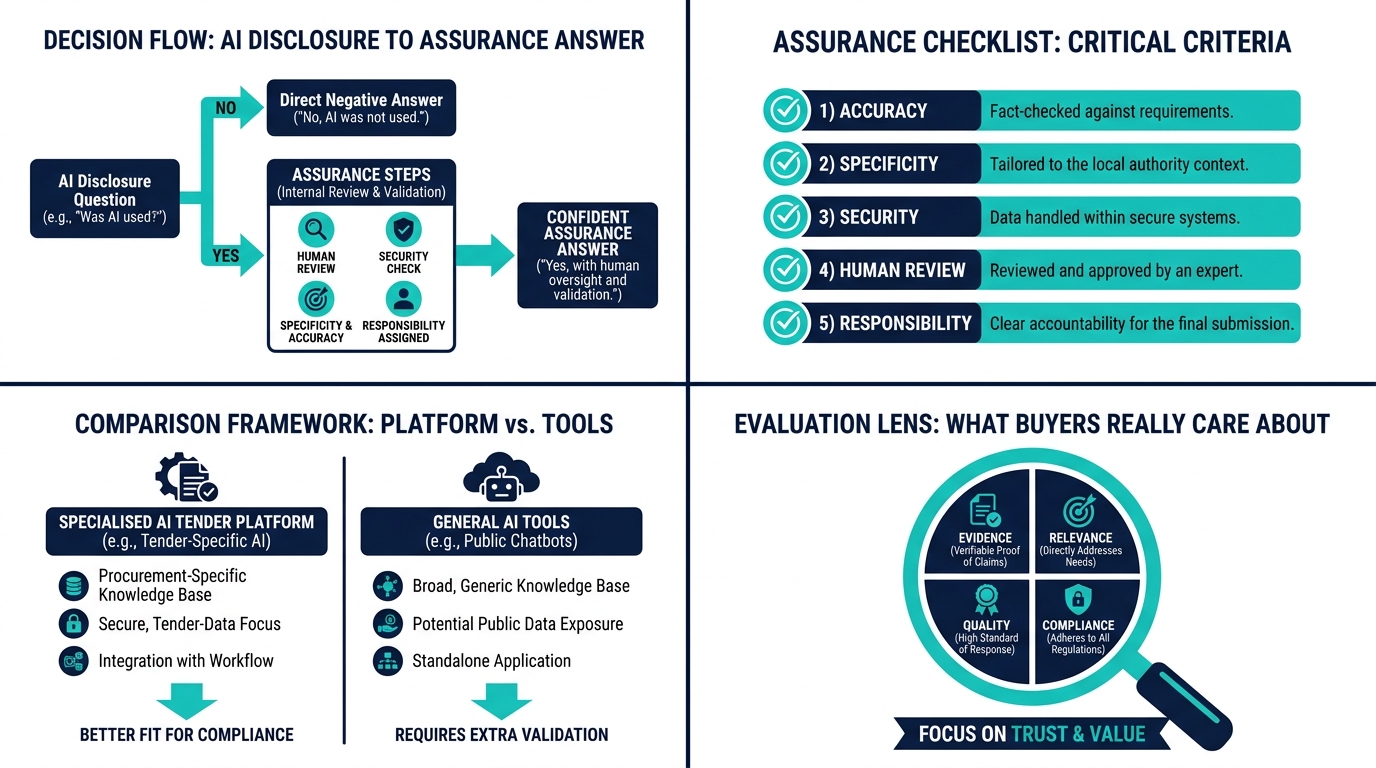 AI disclosure decision flow for local authority tender responses